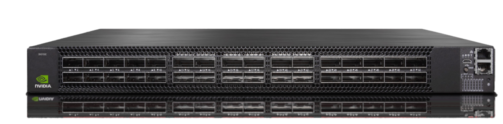 NVIDIA SN3700 200GbE Switch Front View NVIDIA SN3700 200GbE Switch Front View